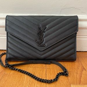 Saint Laurent Classic Monogram Wallet on Chain